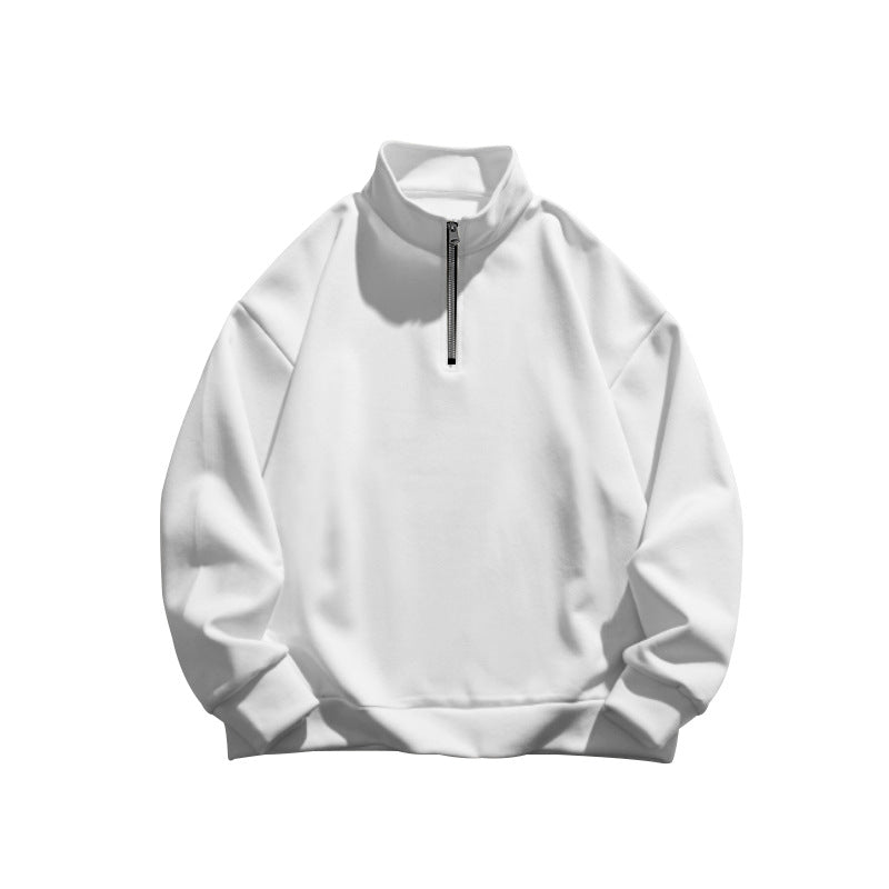 Maglione Uomo mezza zip taglio elegante, modello Lorence — vista 18