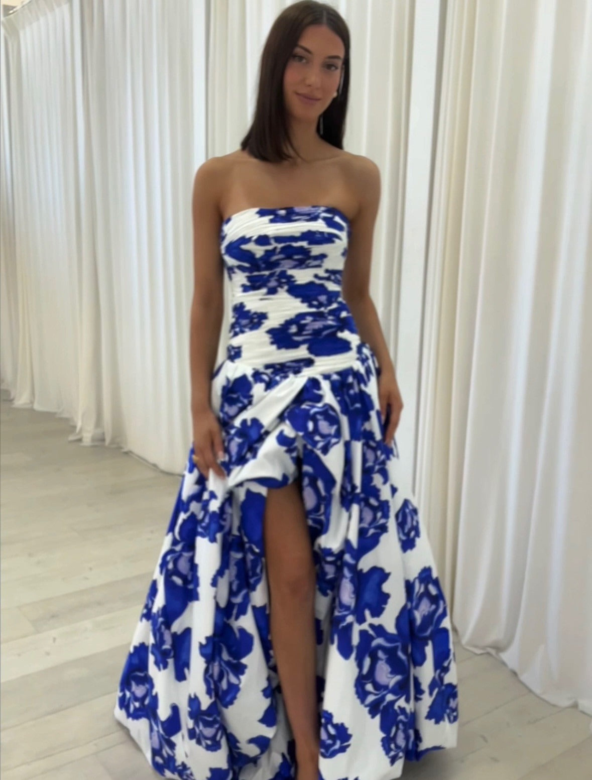 Abito Lungo Donna in tessuto caldo, bustier