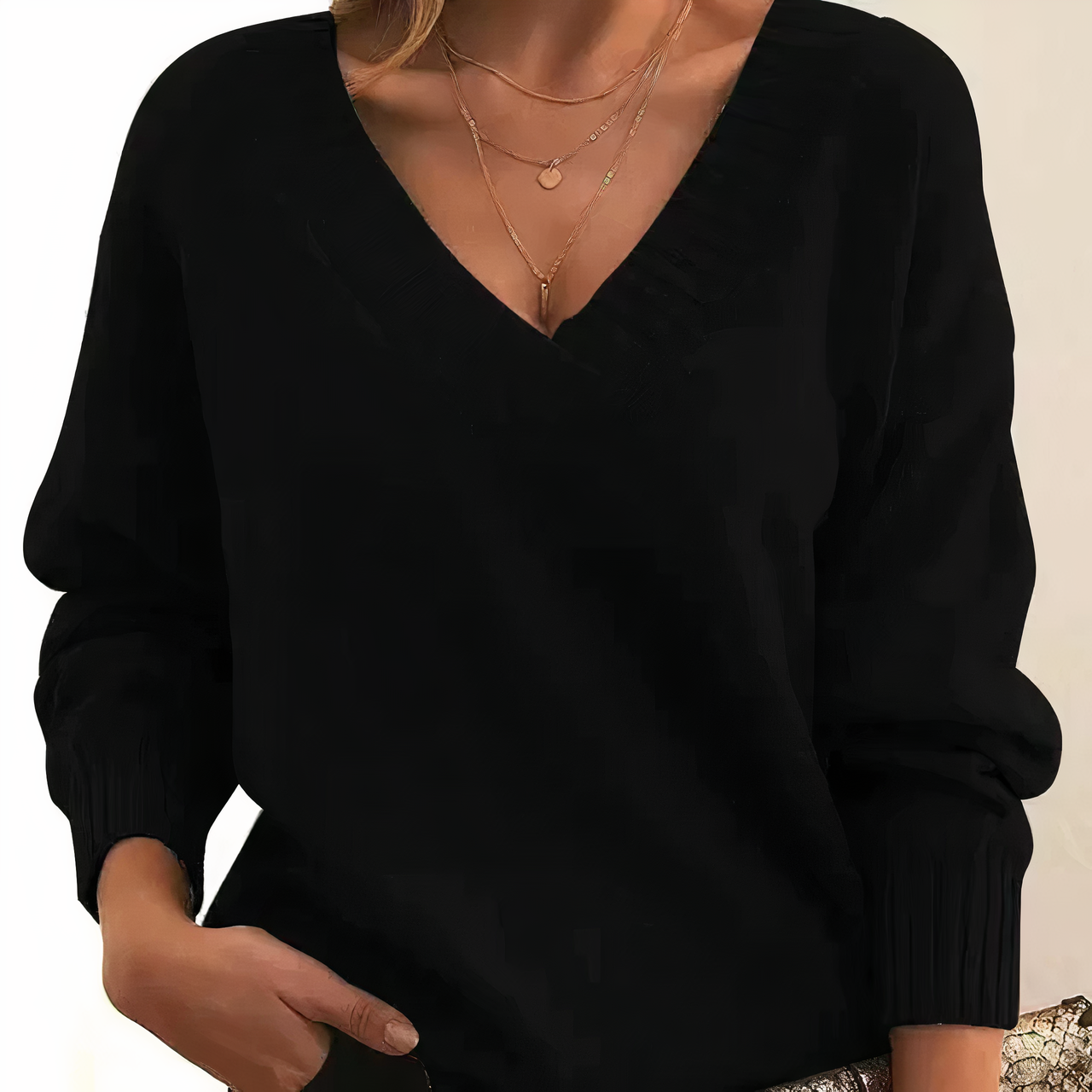 Zeyann Maglione in Cachemire a Scollo a V Donna – 100 % Cachemire Premium con Linea Morbida, Chaude e Classique