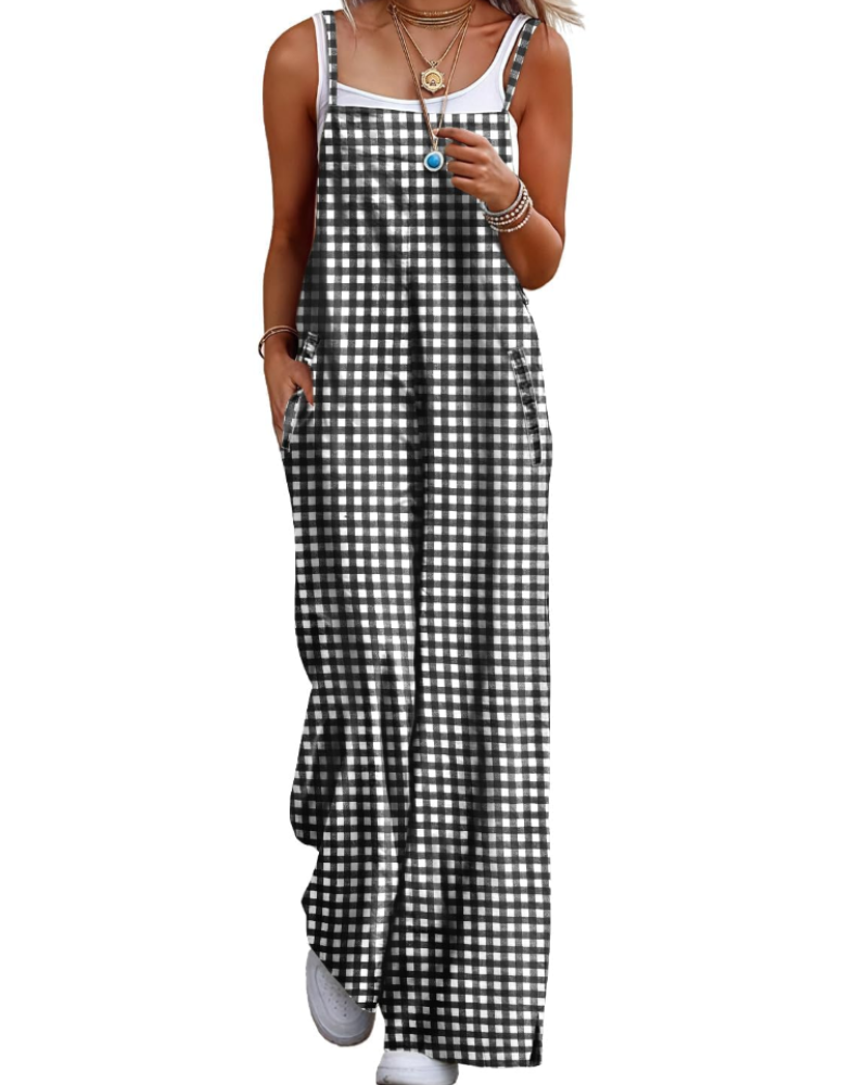 Maya Combinaison Donna – Salopette Estate Cotone Vestibilità Ampia, Pantalone Large Bohémien con Tasche