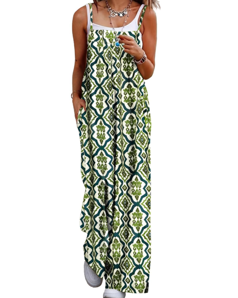 Maya Combinaison Donna – Salopette Estate Cotone Vestibilità Ampia, Pantalone Large Bohémien con Tasche