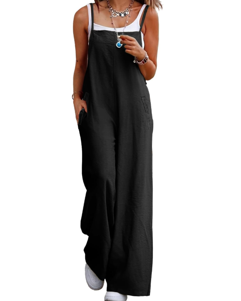 Maya Combinaison Donna – Salopette Estate Cotone Vestibilità Ampia, Pantalone Large Bohémien con Tasche