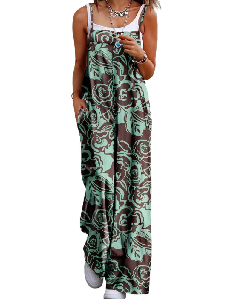 Maya Combinaison Donna – Salopette Estate Cotone Vestibilità Ampia, Pantalone Large Bohémien con Tasche