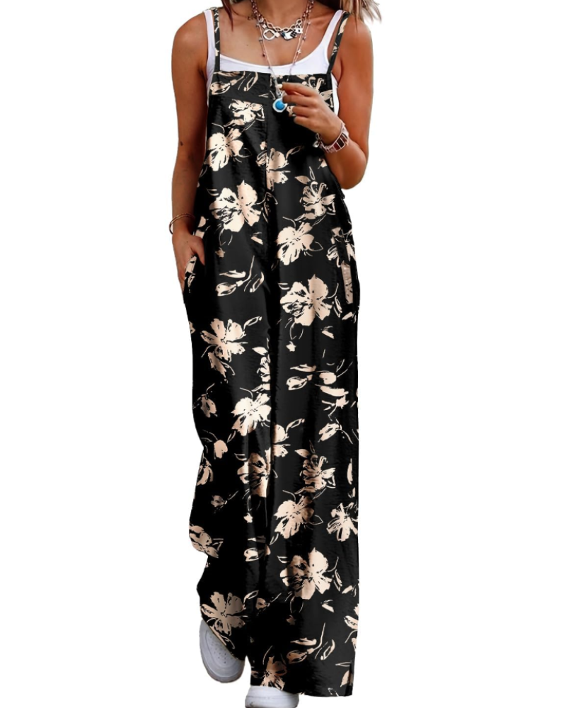 Maya Combinaison Donna – Salopette Estate Cotone Vestibilità Ampia, Pantalone Large Bohémien con Tasche