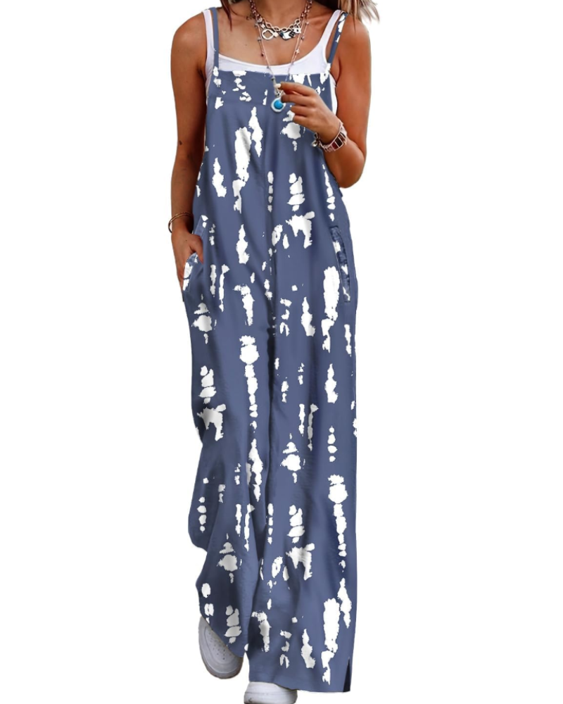 Maya Combinaison Donna – Salopette Estate Cotone Vestibilità Ampia, Pantalone Large Bohémien con Tasche
