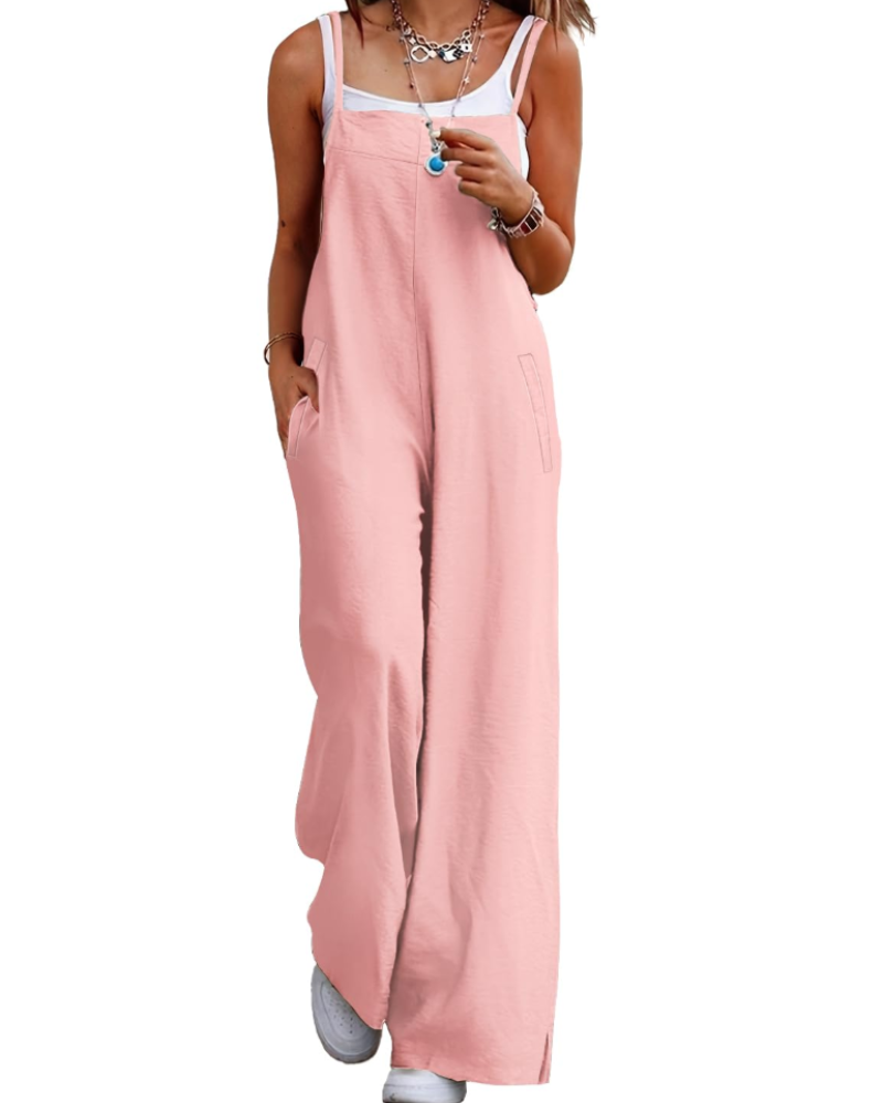 Maya Combinaison Donna – Salopette Estate Cotone Vestibilità Ampia, Pantalone Large Bohémien con Tasche