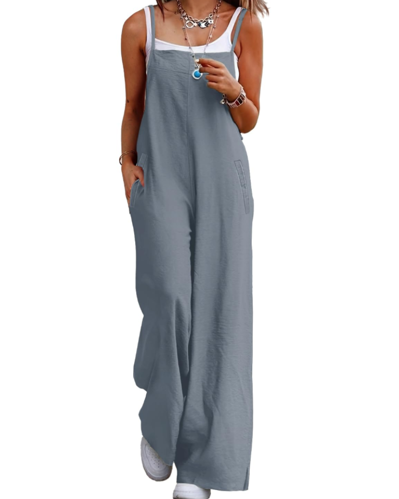 Maya Combinaison Donna – Salopette Estate Cotone Vestibilità Ampia, Pantalone Large Bohémien con Tasche