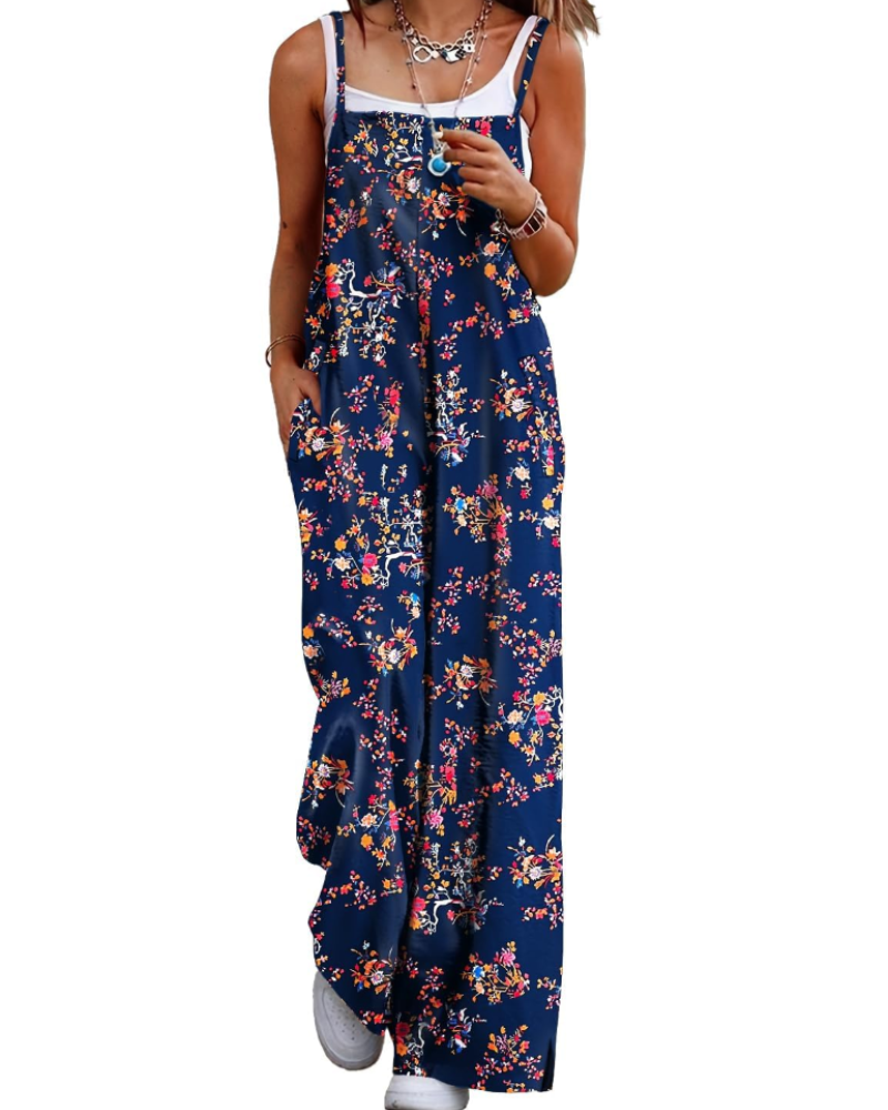 Maya Combinaison Donna – Salopette Estate Cotone Vestibilità Ampia, Pantalone Large Bohémien con Tasche