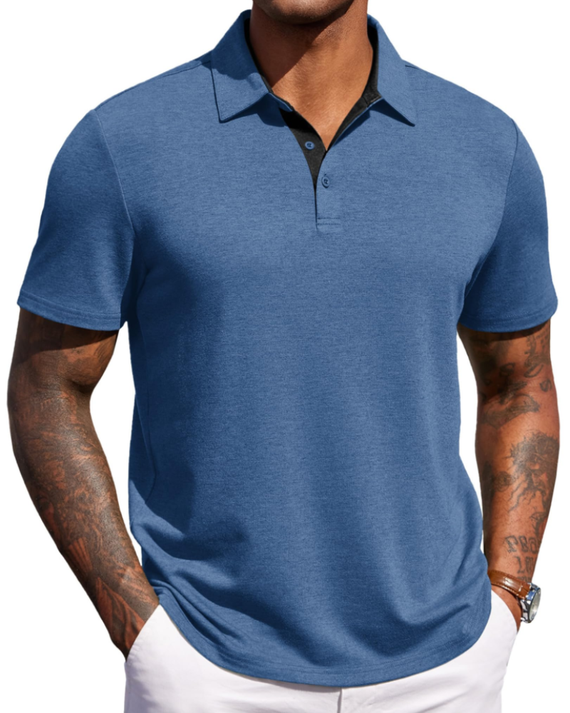 Maxime Polo Uomo – Polo Maniche Corte Respirant, Style Golf & Casual Elegante
