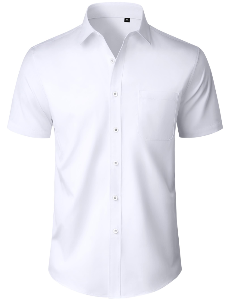 Thomas Camicia Uomo – Camicia Maniche Corte Sans Plis, Regular Fit & Poche