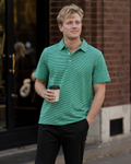 Thomas Polo Uomo – Polo Golf Rayé, Séchage Rapide & Stretch UPF30+