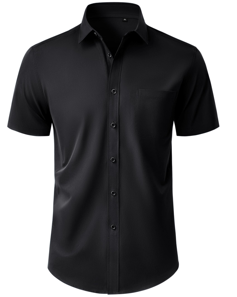 Thomas Camicia Uomo – Camicia Maniche Corte Sans Plis, Regular Fit & Poche