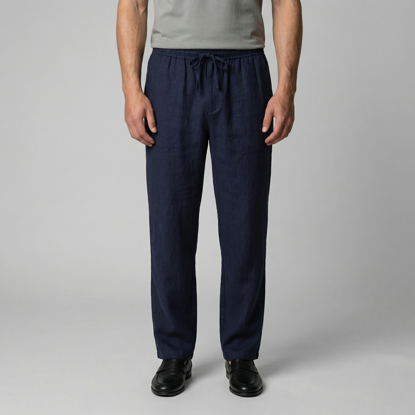 Pantaloni Uomo in lino, taglio aderente estivo — vista 15