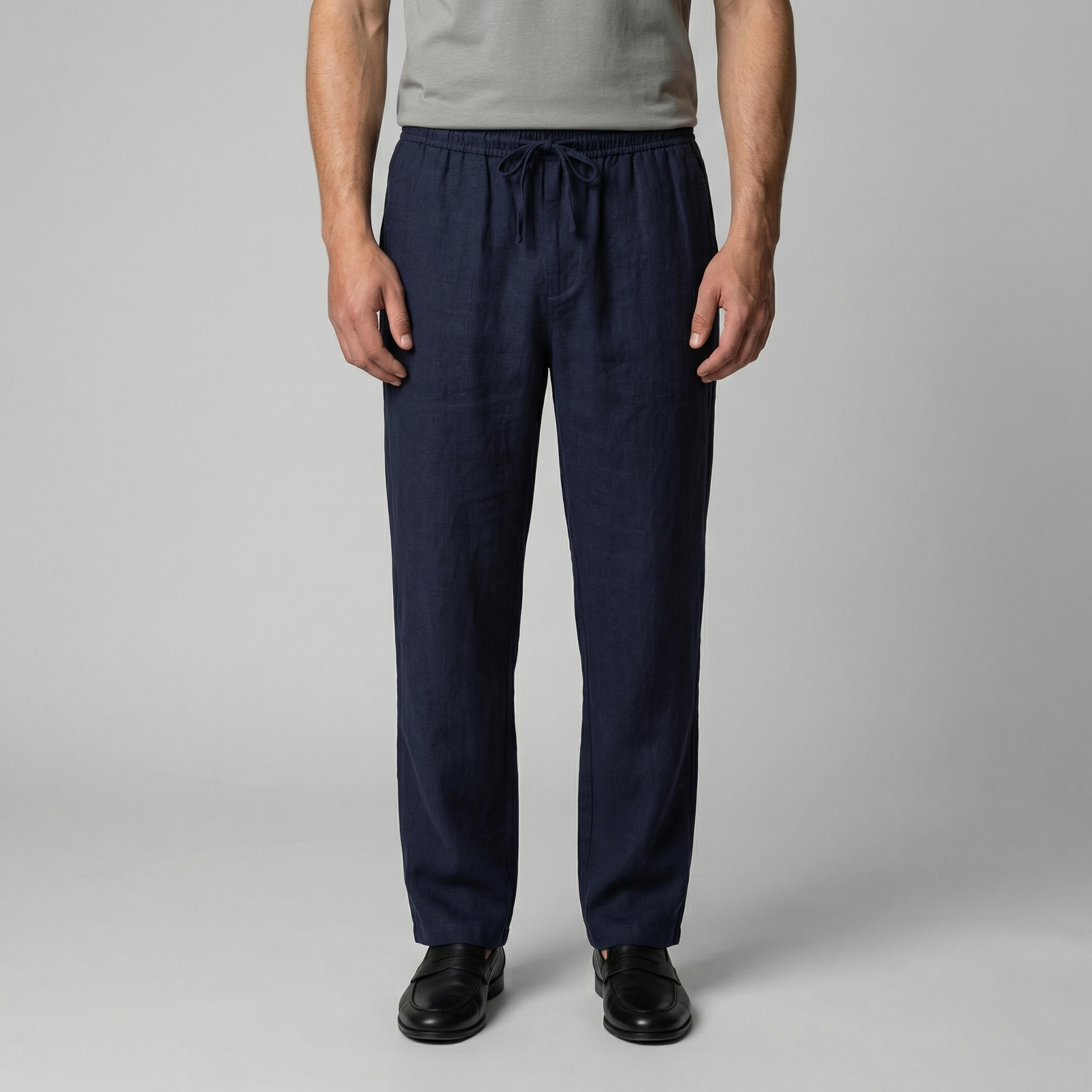 Pantaloni Uomo in lino, taglio aderente estivo — vista 15