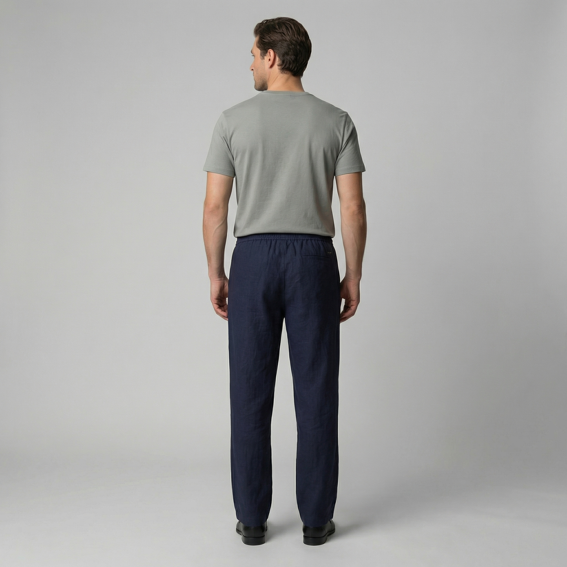 Pantaloni Uomo in lino, taglio aderente estivo — vista 17