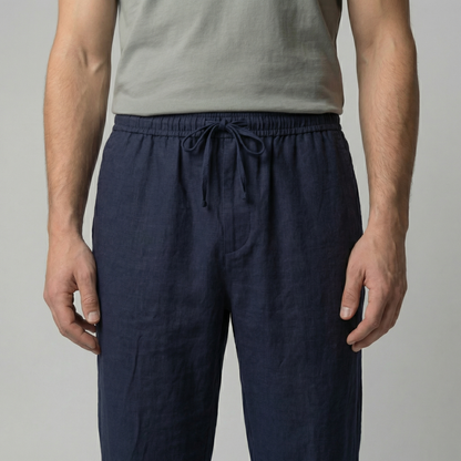 Pantaloni Uomo in lino, taglio aderente estivo — vista 18
