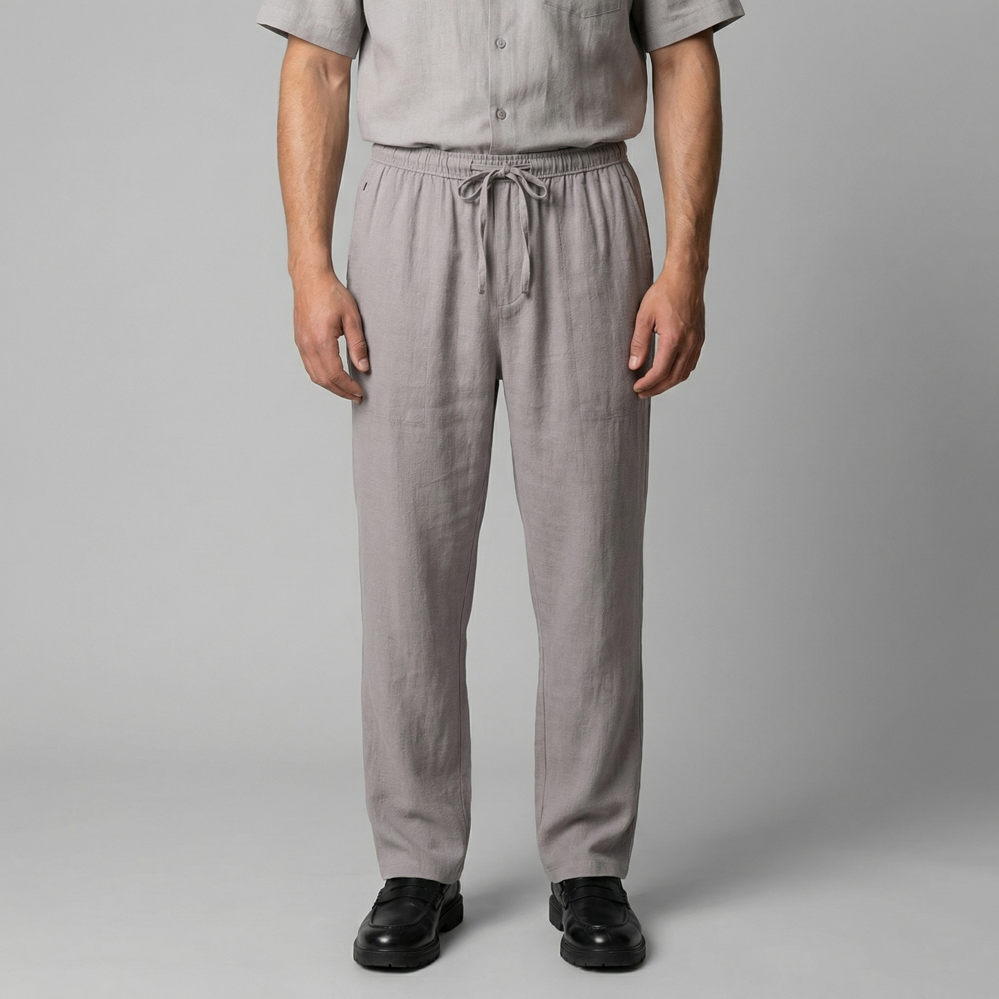 Pantaloni Uomo in lino, taglio aderente estivo — vista 20