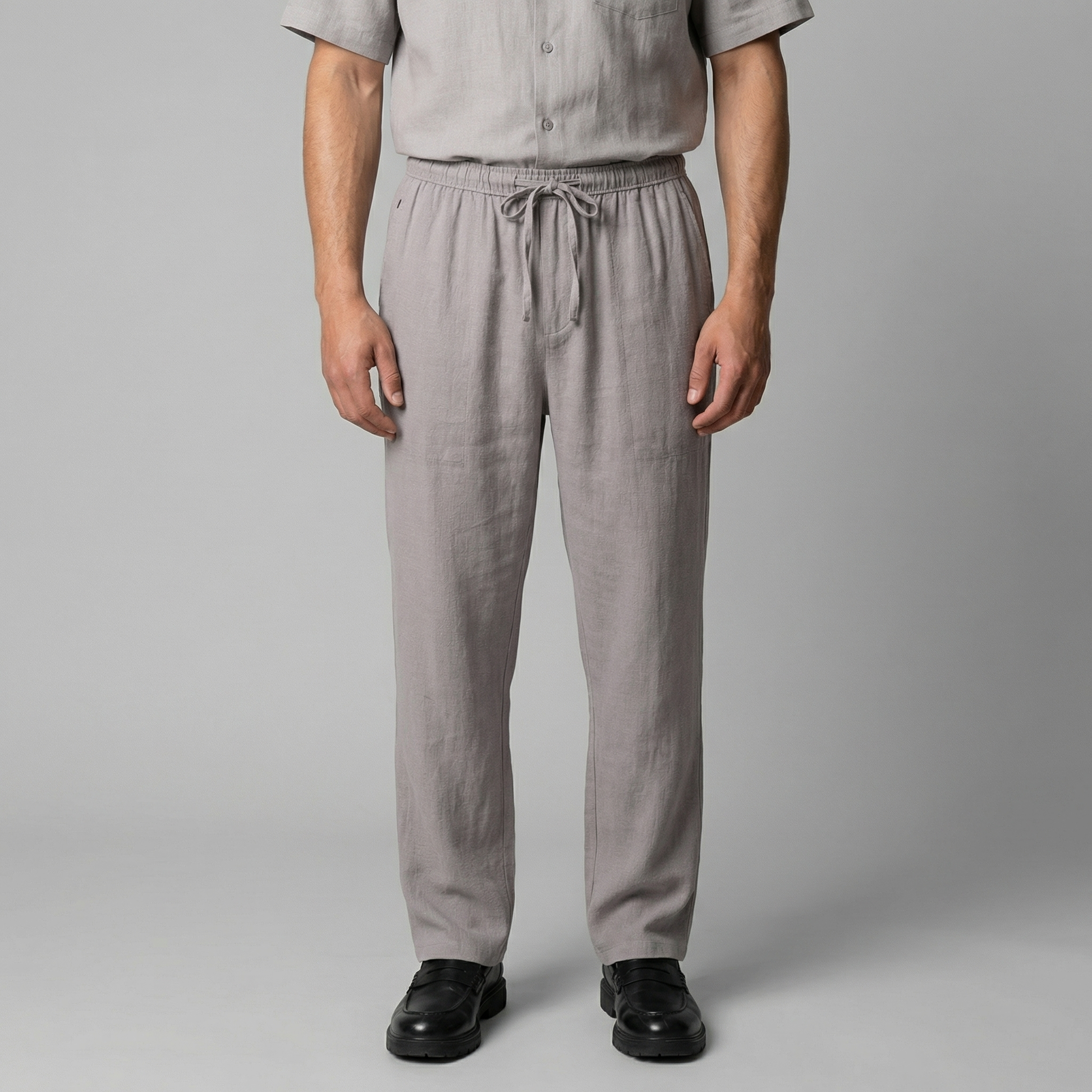 Pantaloni Uomo in lino, taglio aderente estivo — vista 20