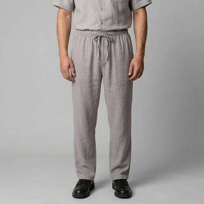 Pantaloni Uomo in lino, taglio aderente estivo — vista 20