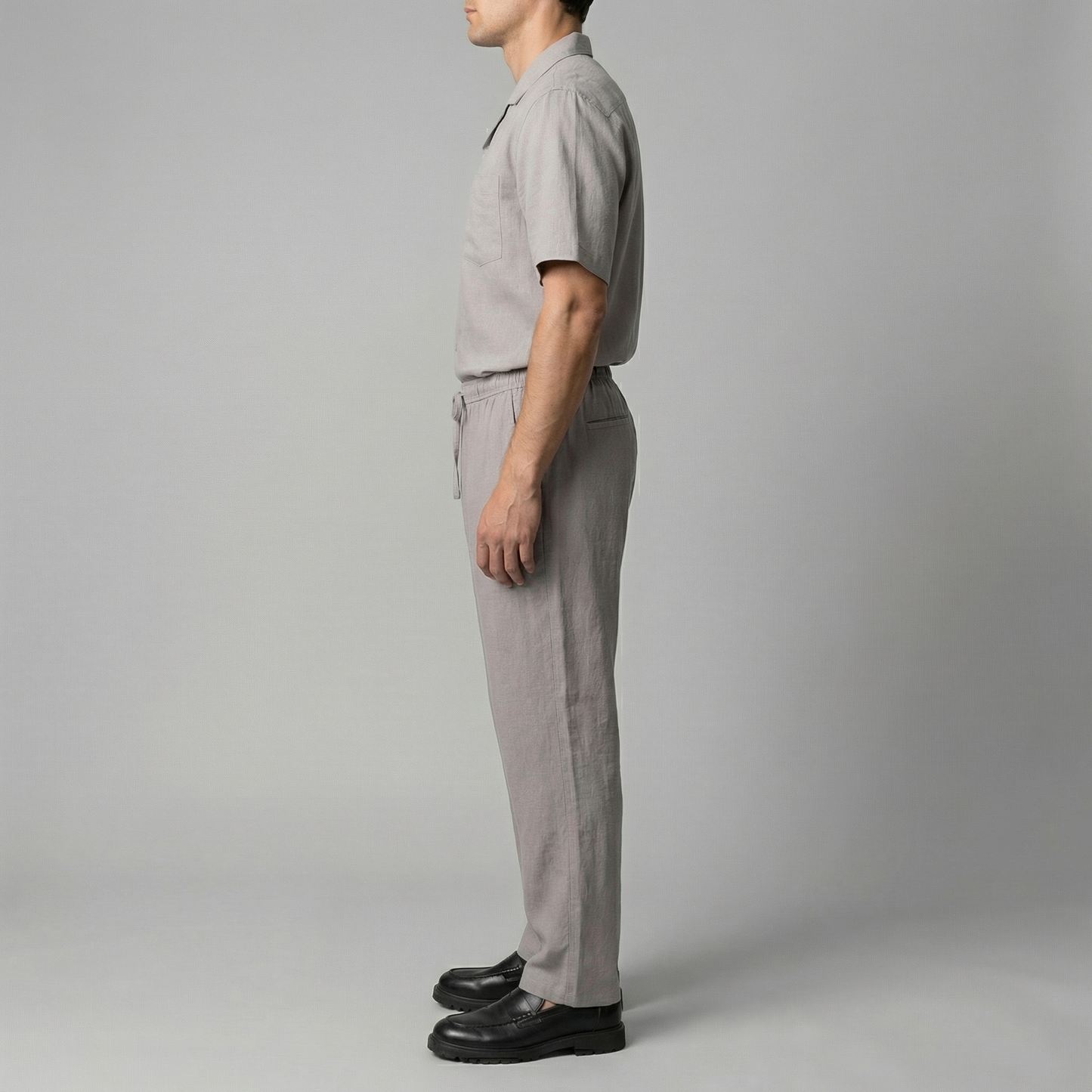 Pantaloni Uomo in lino, taglio aderente estivo — vista 22