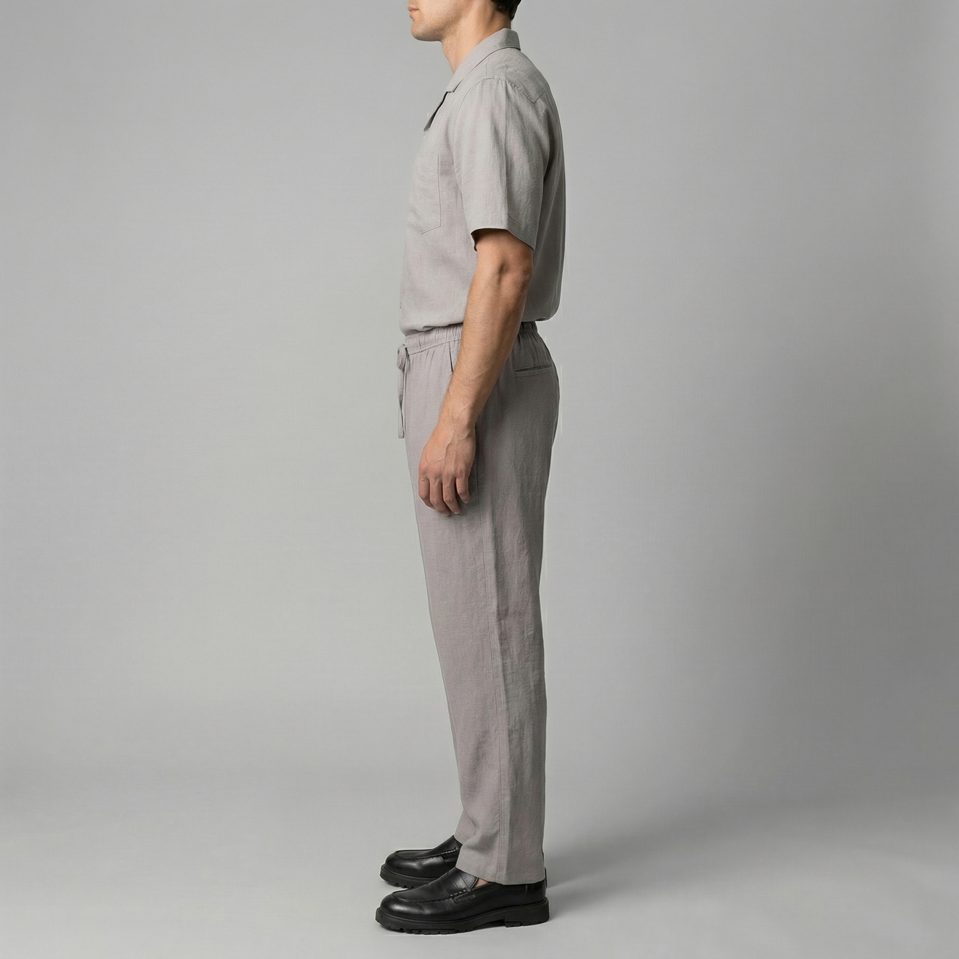 Pantaloni Uomo in lino, taglio aderente estivo — vista 22