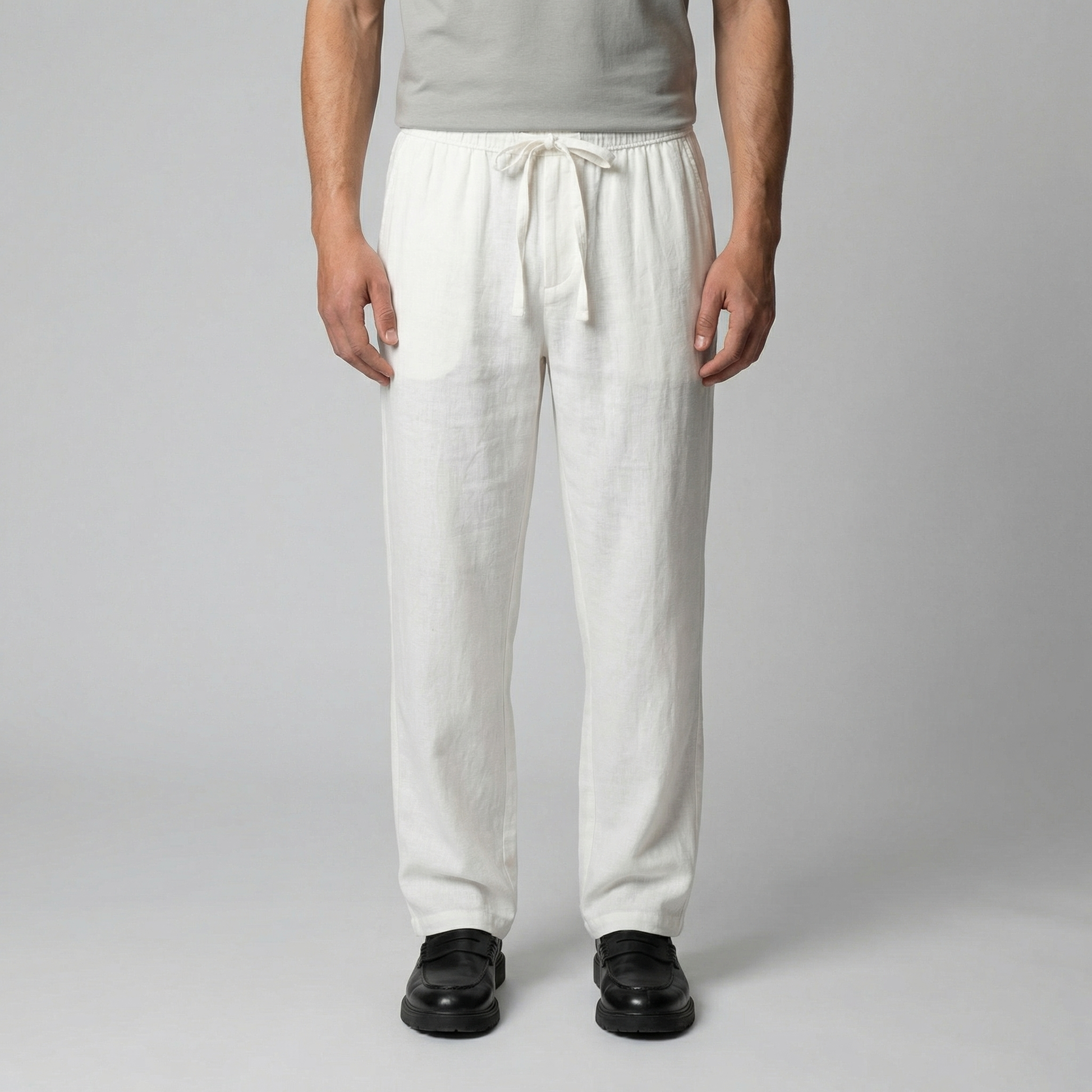 Pantaloni Uomo in lino, taglio aderente estivo — vista 6