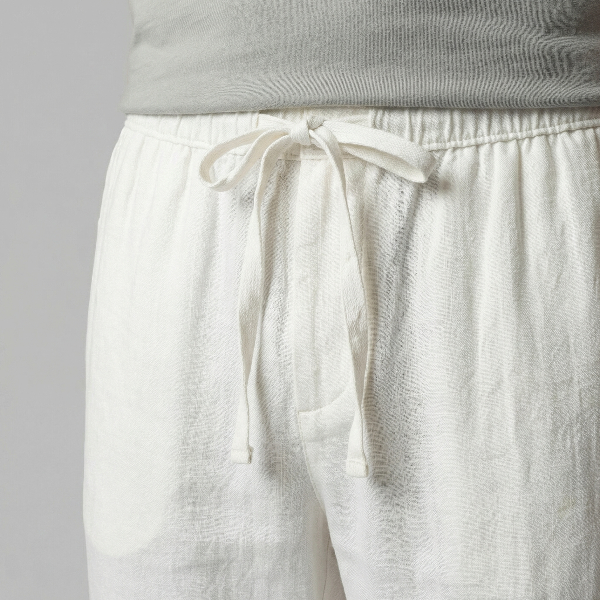 Pantaloni Uomo in lino, taglio aderente estivo — vista 8