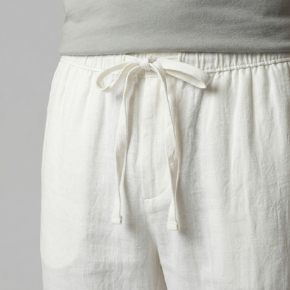 Pantaloni Uomo in lino, taglio aderente estivo — vista 8