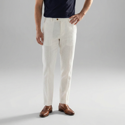 Pantaloni Uomo in lino, taglio dritto leggero — vista 8