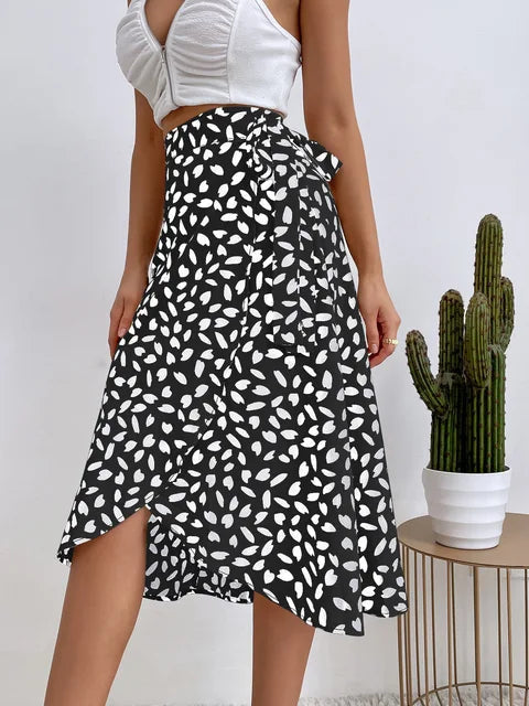 Gonna Midi Donna indossato, vista completa