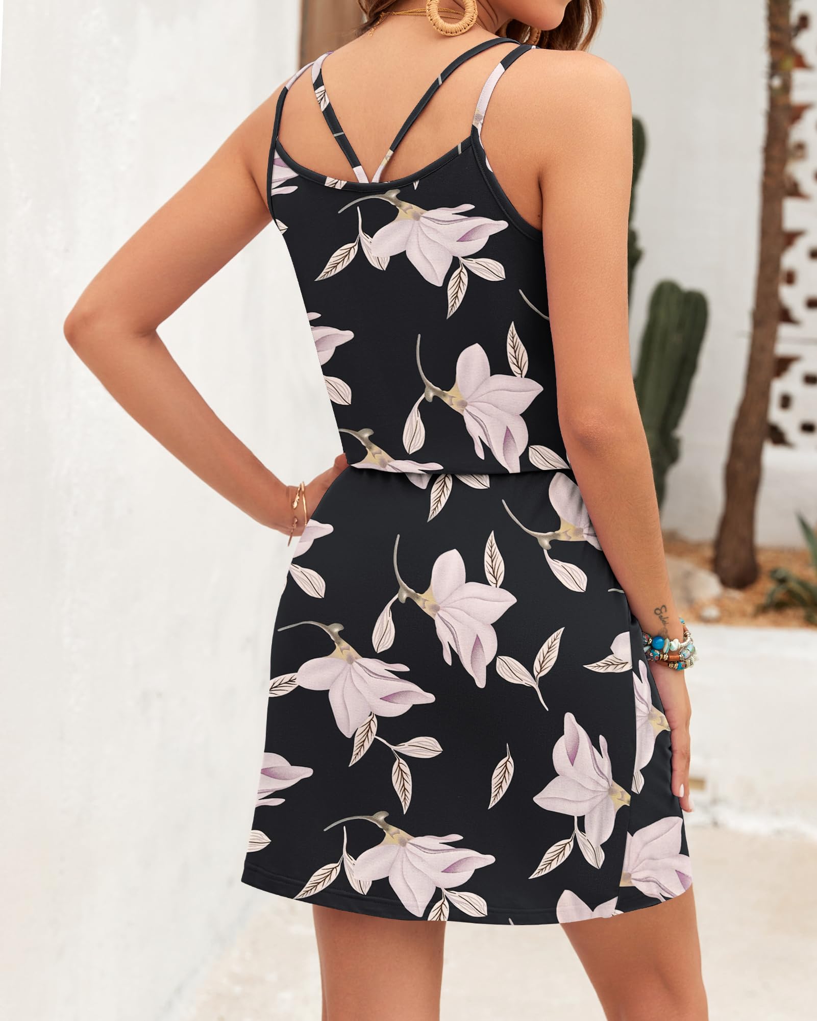 Ursula Abito Donna – Scollo a V Bretella Fines, Linea Mini & Taille Regolabile con Tasche Estate