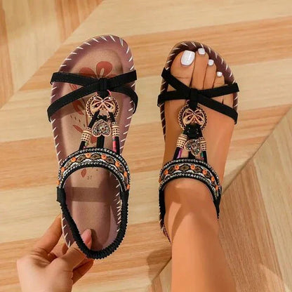 Dettaglio stile boho — sandali donna