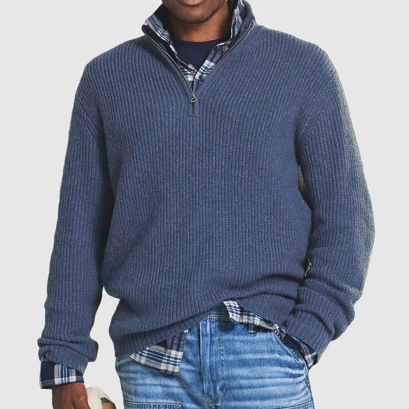 Jérôme Maglione Uomo in Cotone – Sweat Zippé Confortevole & Elegante per Tous i Jours