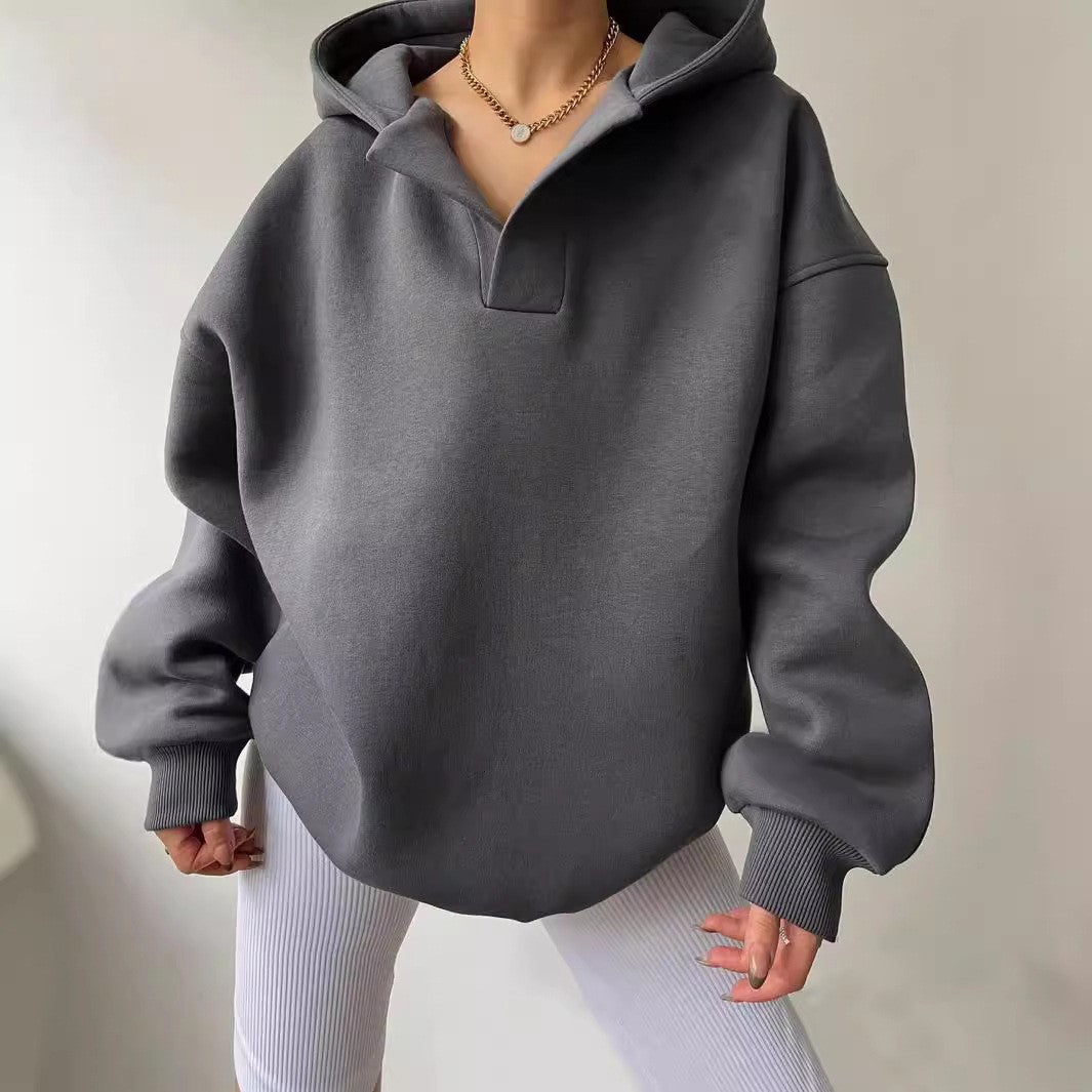 Nayeli Sweat Donna – Felpa con Cappuccio Ampia Uni & Confortevole per un Style Casual Automne/Inverno