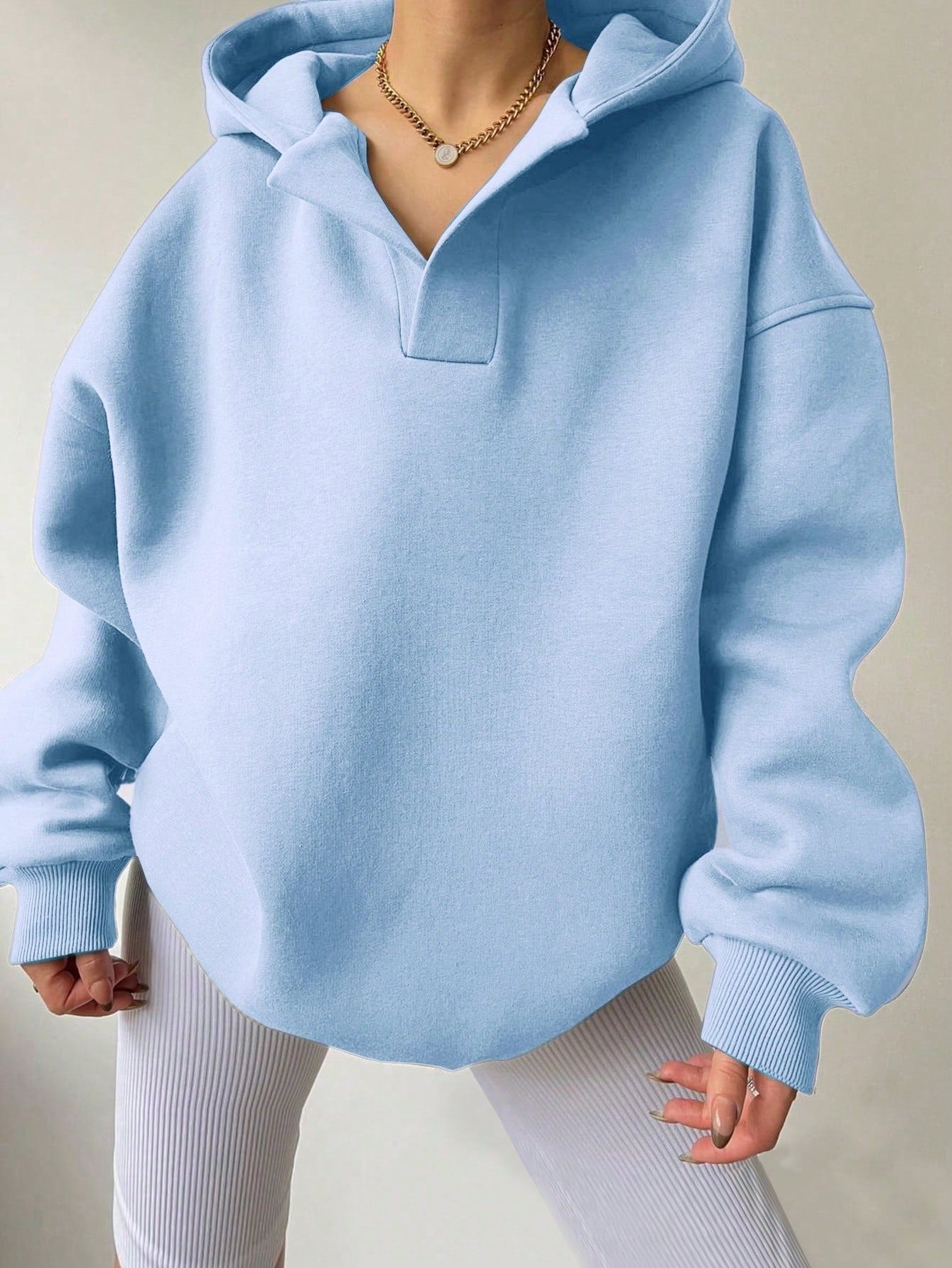 Nayeli Sweat Donna – Felpa con Cappuccio Ampia Uni & Confortevole per un Style Casual Automne/Inverno