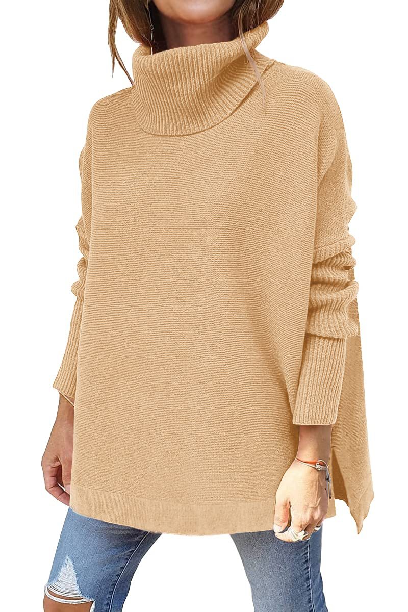 Gracie Maglione Dolcevita Donna – Maglia Ultra-Morbida Oversize con Col Top & Style Elegante