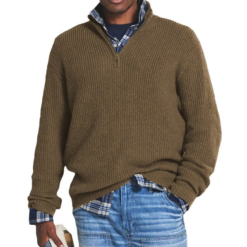 Jérôme Maglione Uomo in Cotone – Sweat Zippé Confortevole & Elegante per Tous i Jours