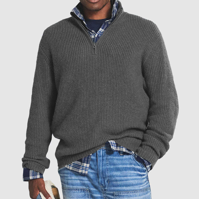 Jérôme Maglione Uomo in Cotone – Sweat Zippé Confortevole & Elegante per Tous i Jours