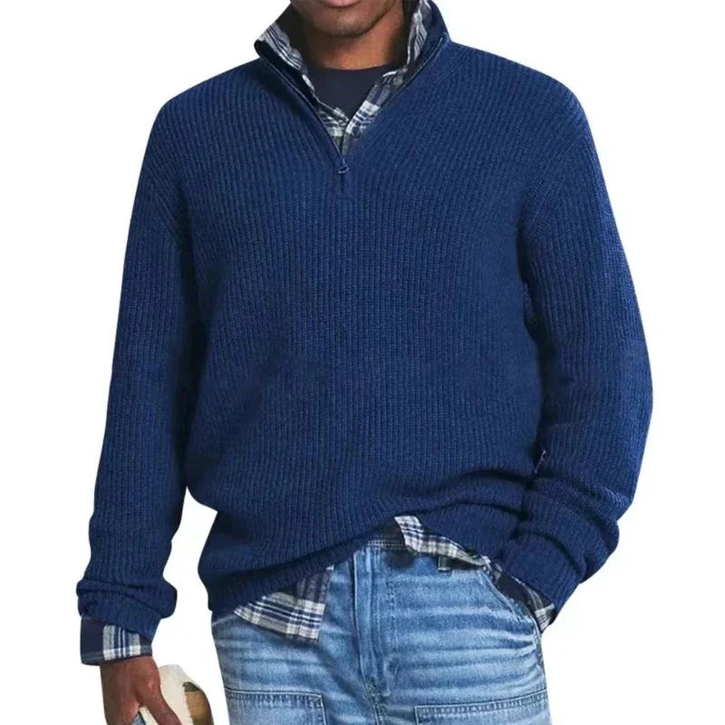 Jérôme Maglione Uomo in Cotone – Sweat Zippé Confortevole & Elegante per Tous i Jours