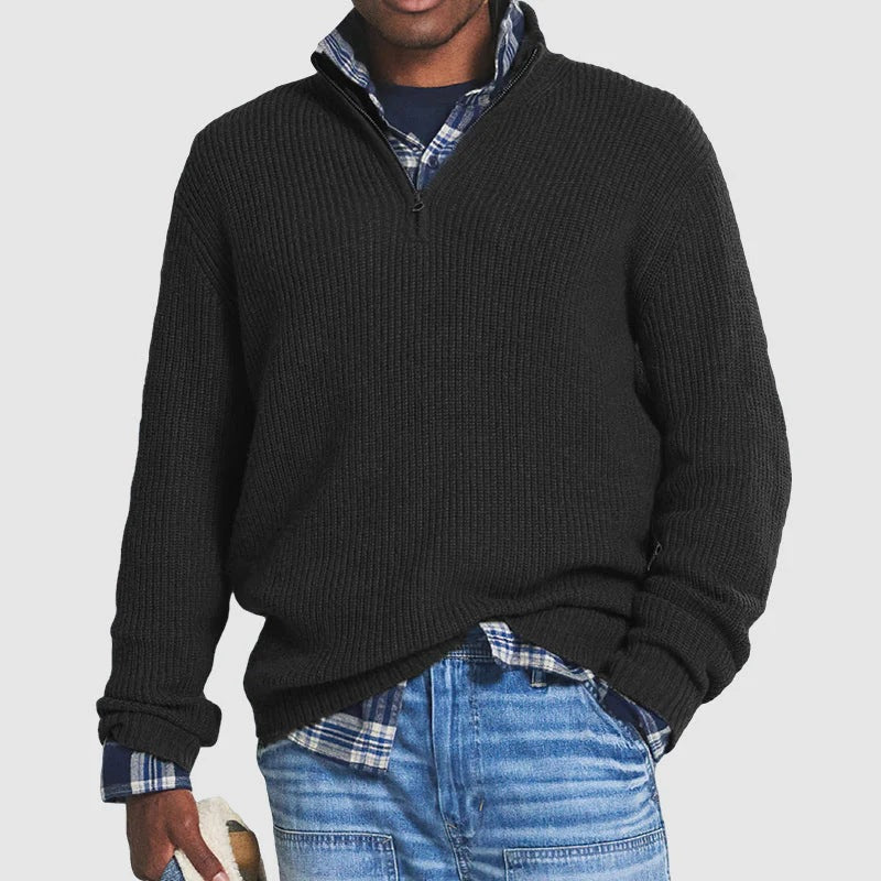 Jérôme Maglione Uomo in Cotone – Sweat Zippé Confortevole & Elegante per Tous i Jours