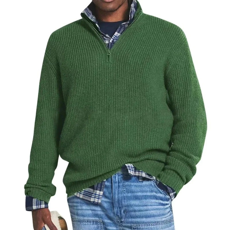 Jérôme Maglione Uomo in Cotone – Sweat Zippé Confortevole & Elegante per Tous i Jours