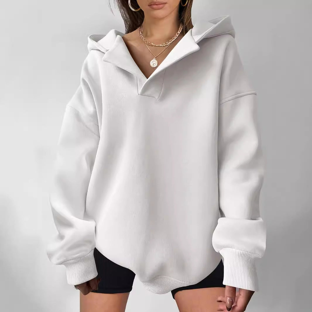 Nayeli Sweat Donna – Felpa con Cappuccio Ampia Uni & Confortevole per un Style Casual Automne/Inverno