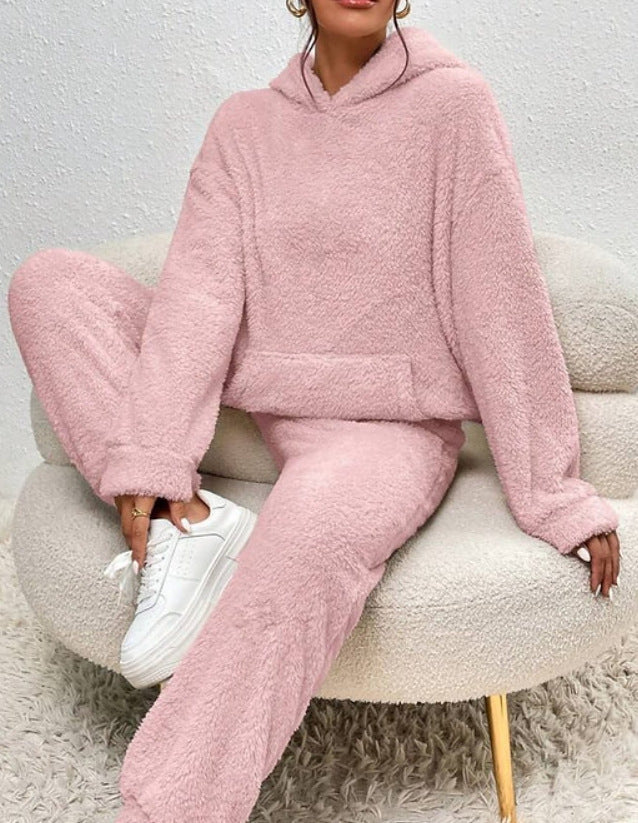 Lillie completo Donna – Tenue d’interno in Polaire Morbida con Hoodie & Jogging Confortevoli