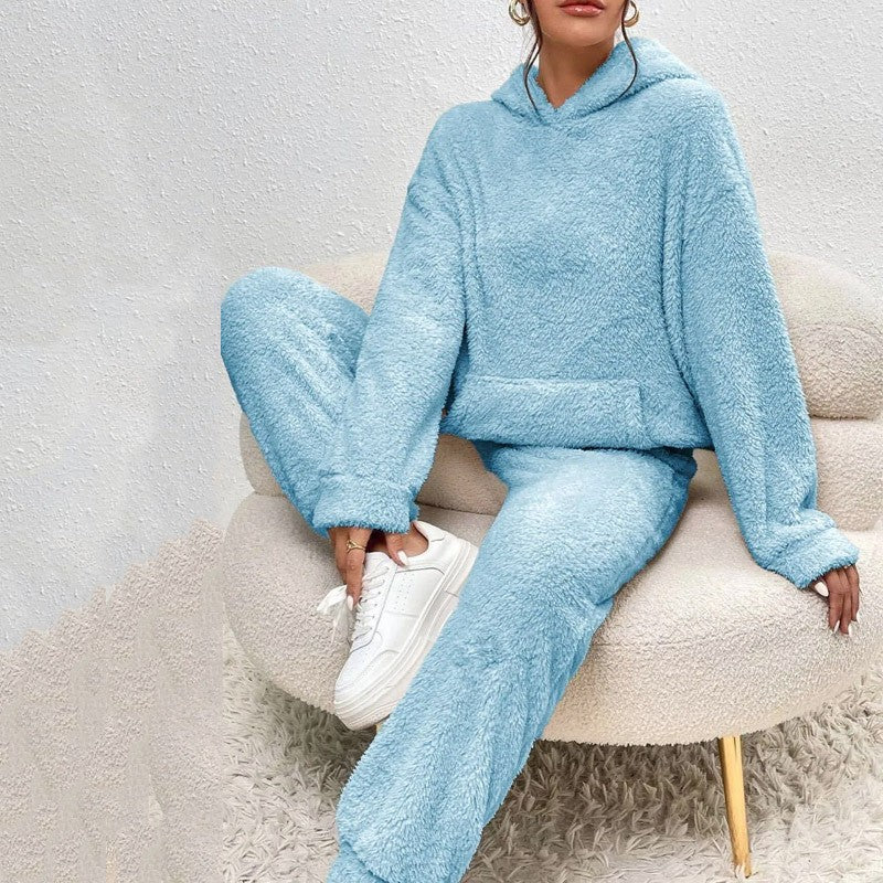 Lillie completo Donna – Tenue d’interno in Polaire Morbida con Hoodie & Jogging Confortevoli