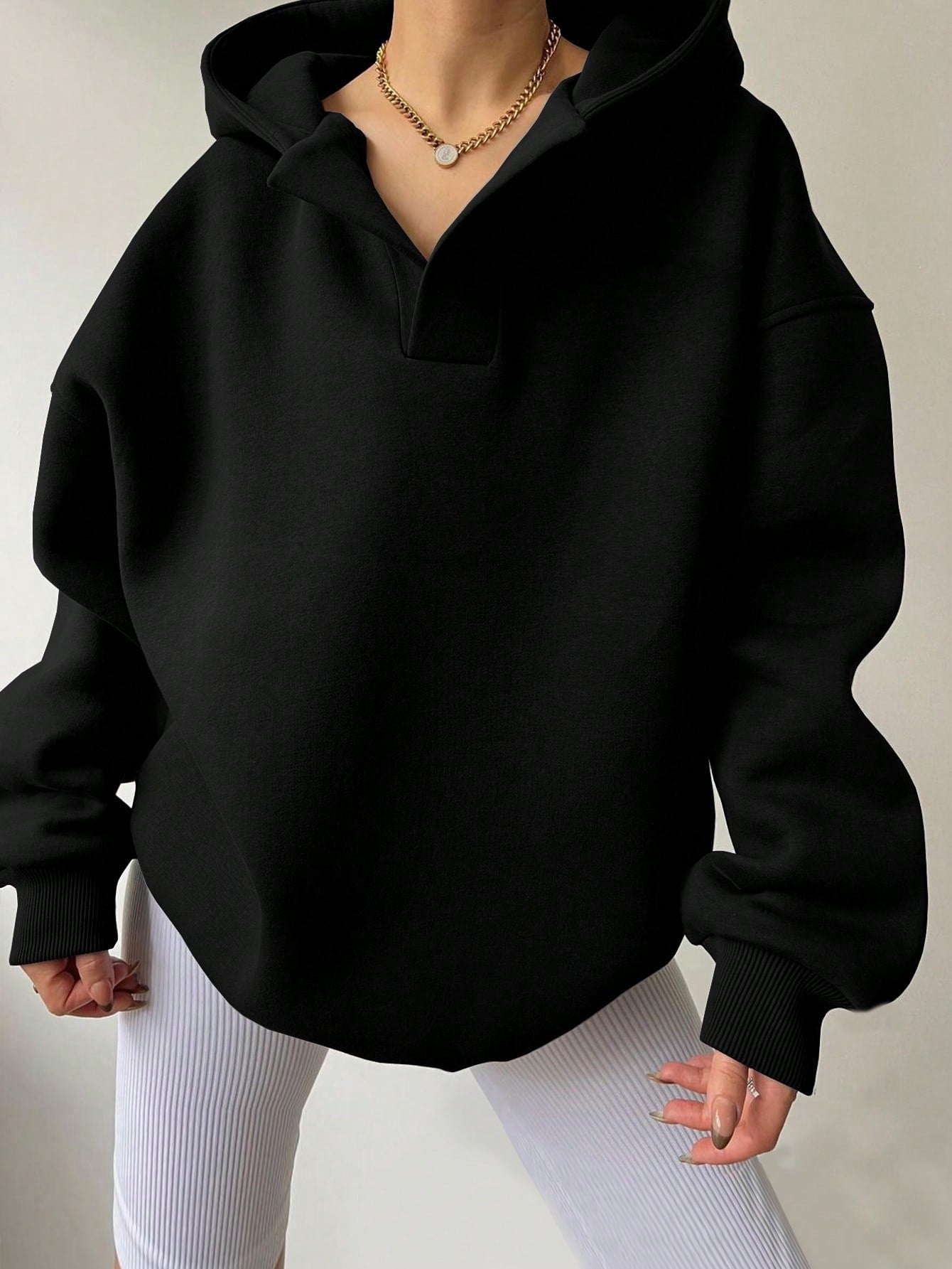 Nayeli Sweat Donna – Felpa con Cappuccio Ampia Uni & Confortevole per un Style Casual Automne/Inverno