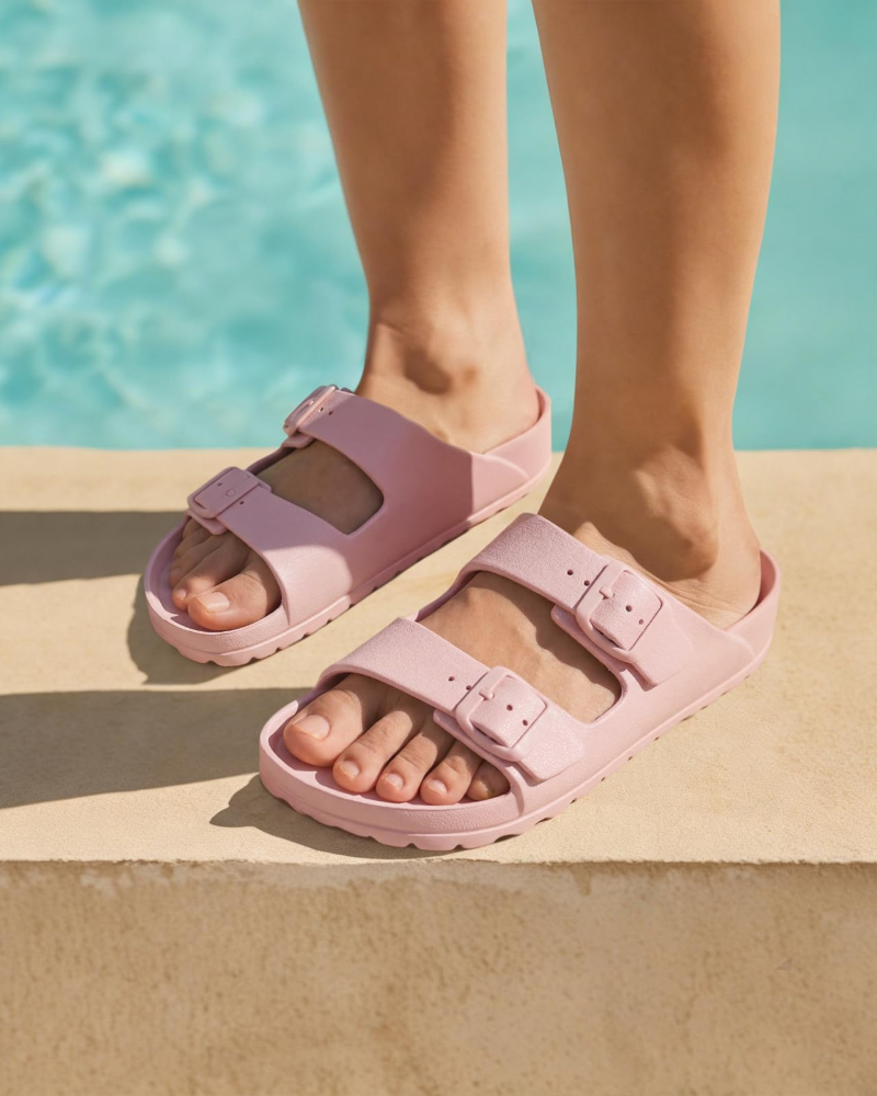 Olyra Sandali Donna – Slides Comfort EVA con Double Boucle Réglable & Supporto Plantare