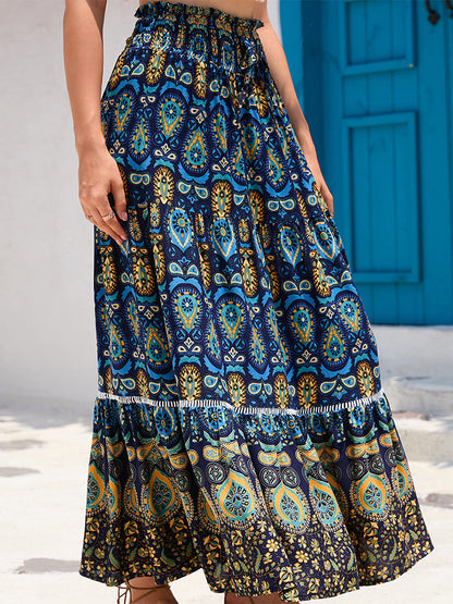 Gonna Donna in tessuto caldo, patchwork — vista 4