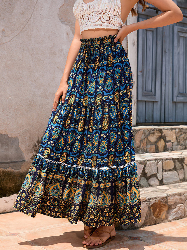 Gonna Donna in tessuto caldo, patchwork — vista 7
