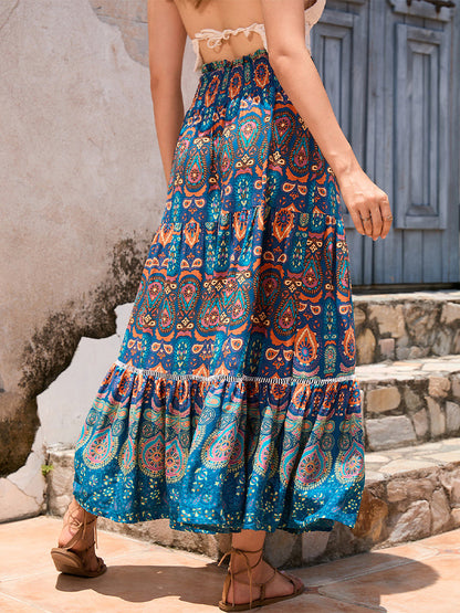 Gonna Donna in tessuto caldo, patchwork — vista 8