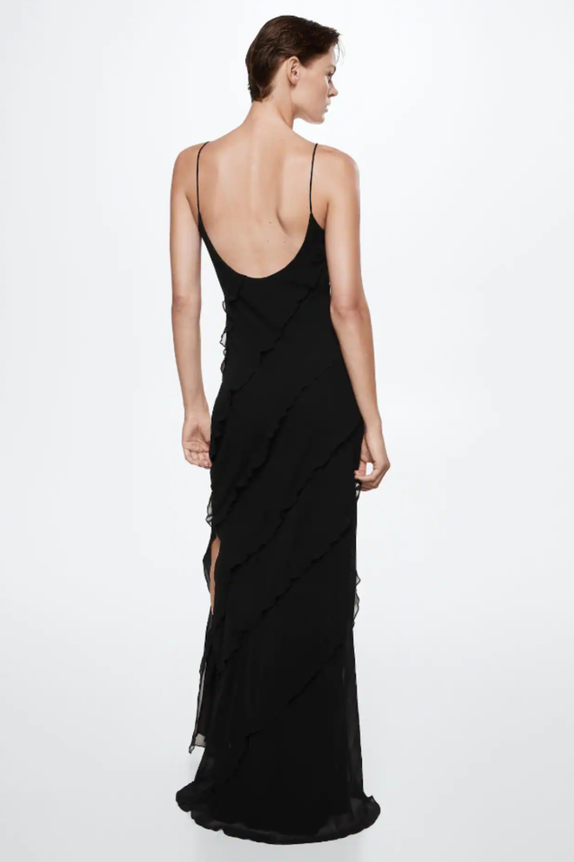 Robe Longue Donna Ashtine – Abito d’Estate Leggera a Balze con Gonna a Étages & Look di Plage